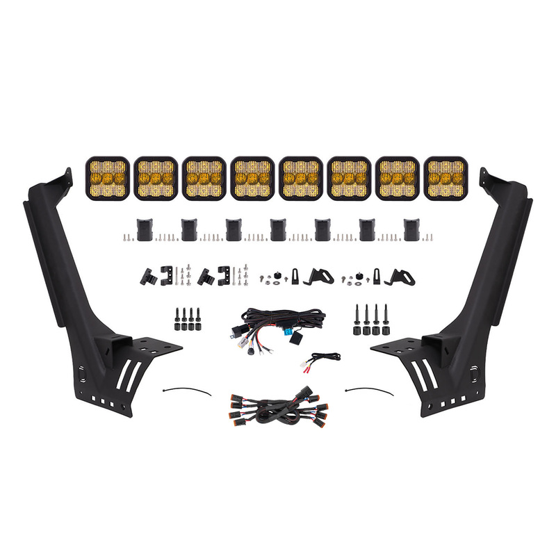  Diode Dynamics - Jeep JL SS5 Pro CrossLink Windshield Yellow Combo Lightbar Kit